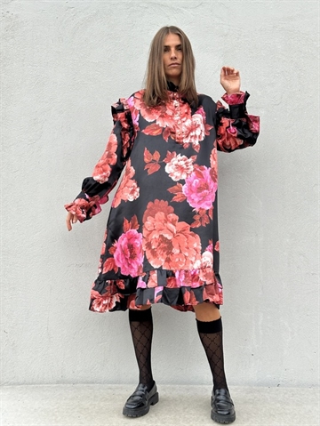 GASPAR Jacqueline Flower 2510708 Kjole  Black